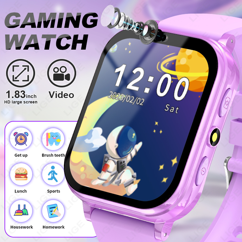 Smartwatch Digital Watches For Girls - LIGE Kid cyfrowy inteligentny zegarek Student