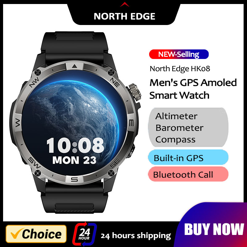Smartwatch Watches For Men With Gps - NORTH EDGE GPS sportowy inteligentny zegarek
