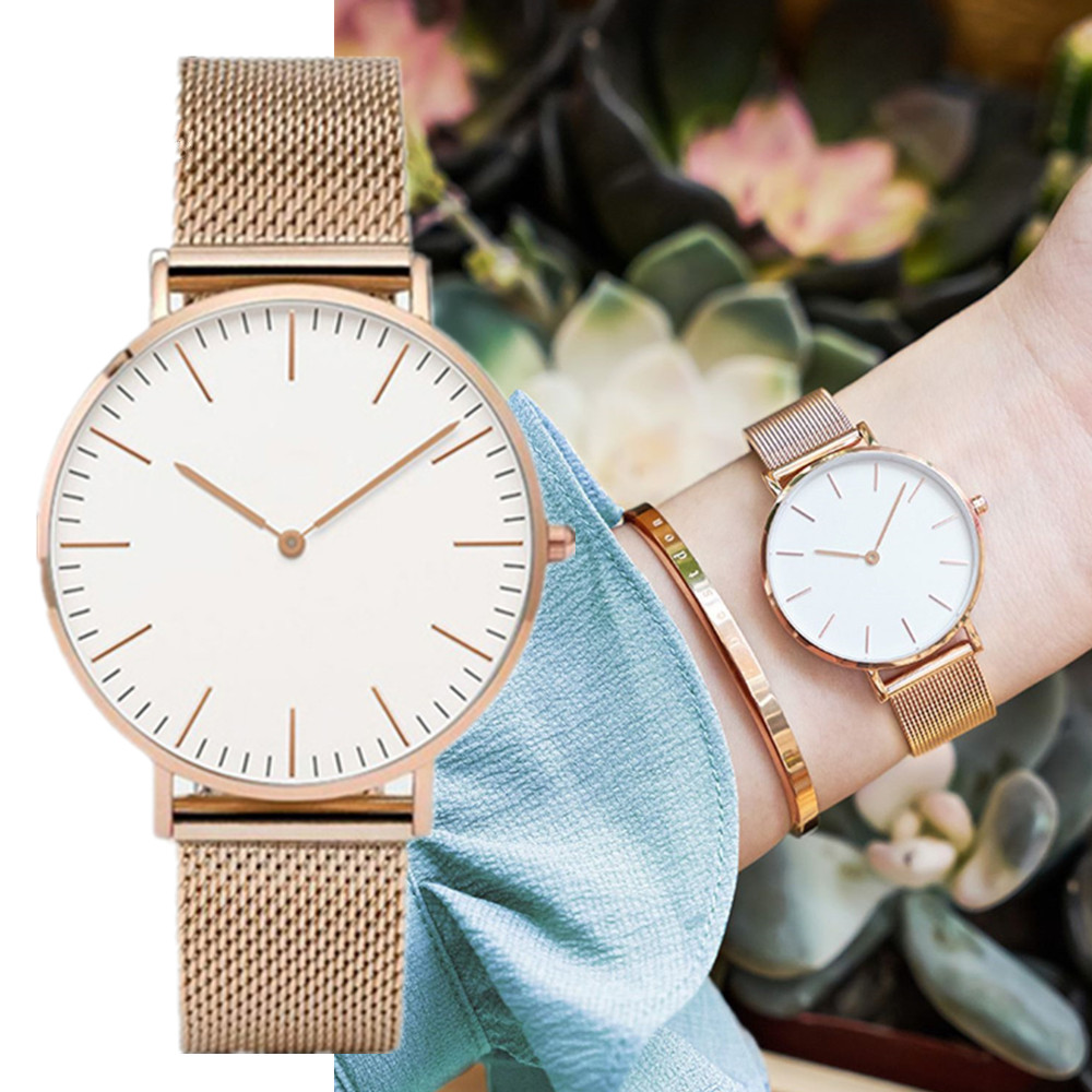 Mesh Stainless Strap - Top marka luksusowe zegarki damskie moda