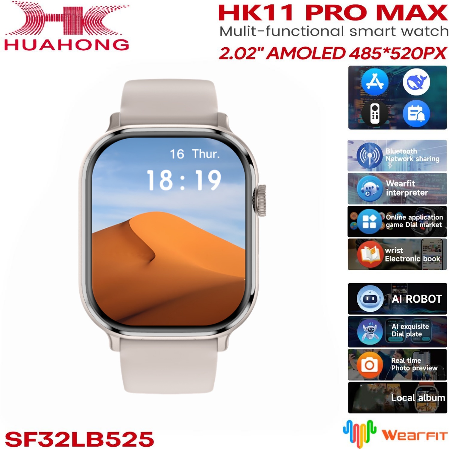 Heart Rate Gps Watch - Smartwatch HK11 Pro MAX AMOLED Połączenia