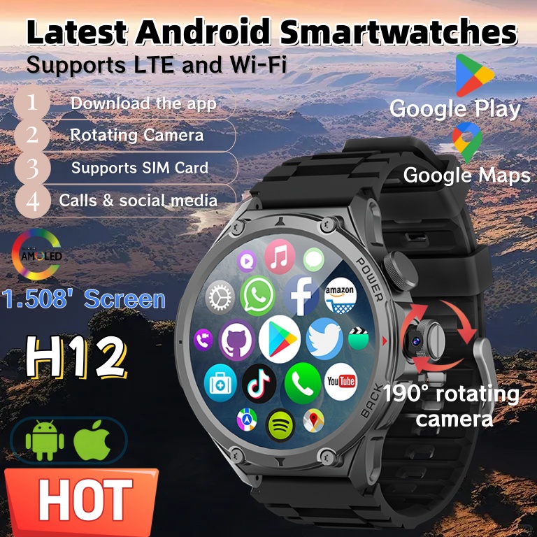 Smartwatch Latest Watches For Men - Najnowszy model H12 Smart Watch 4G