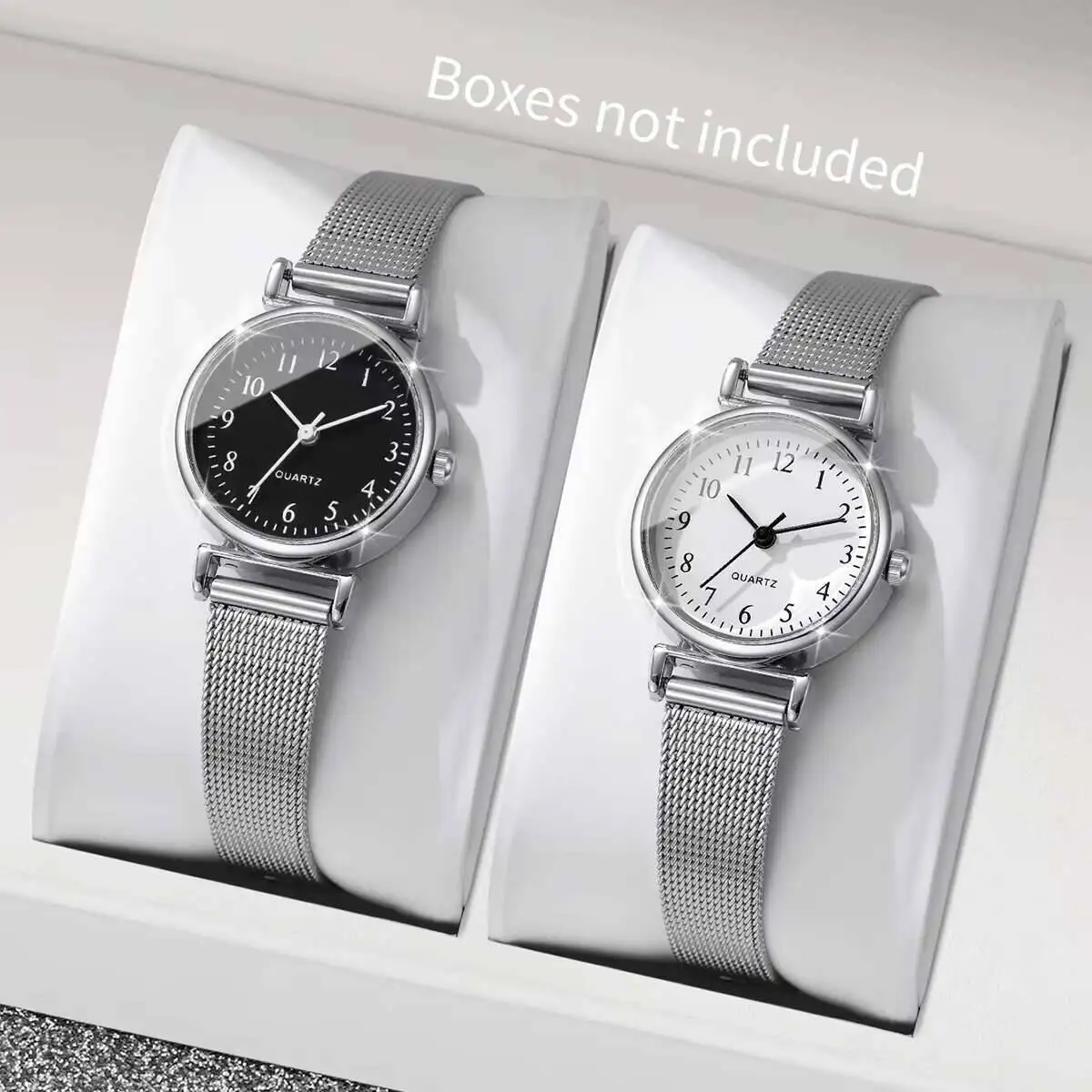 Mesh Stainless Strap - 1/2 SZT. Modne Zegarki Damskie Prosty