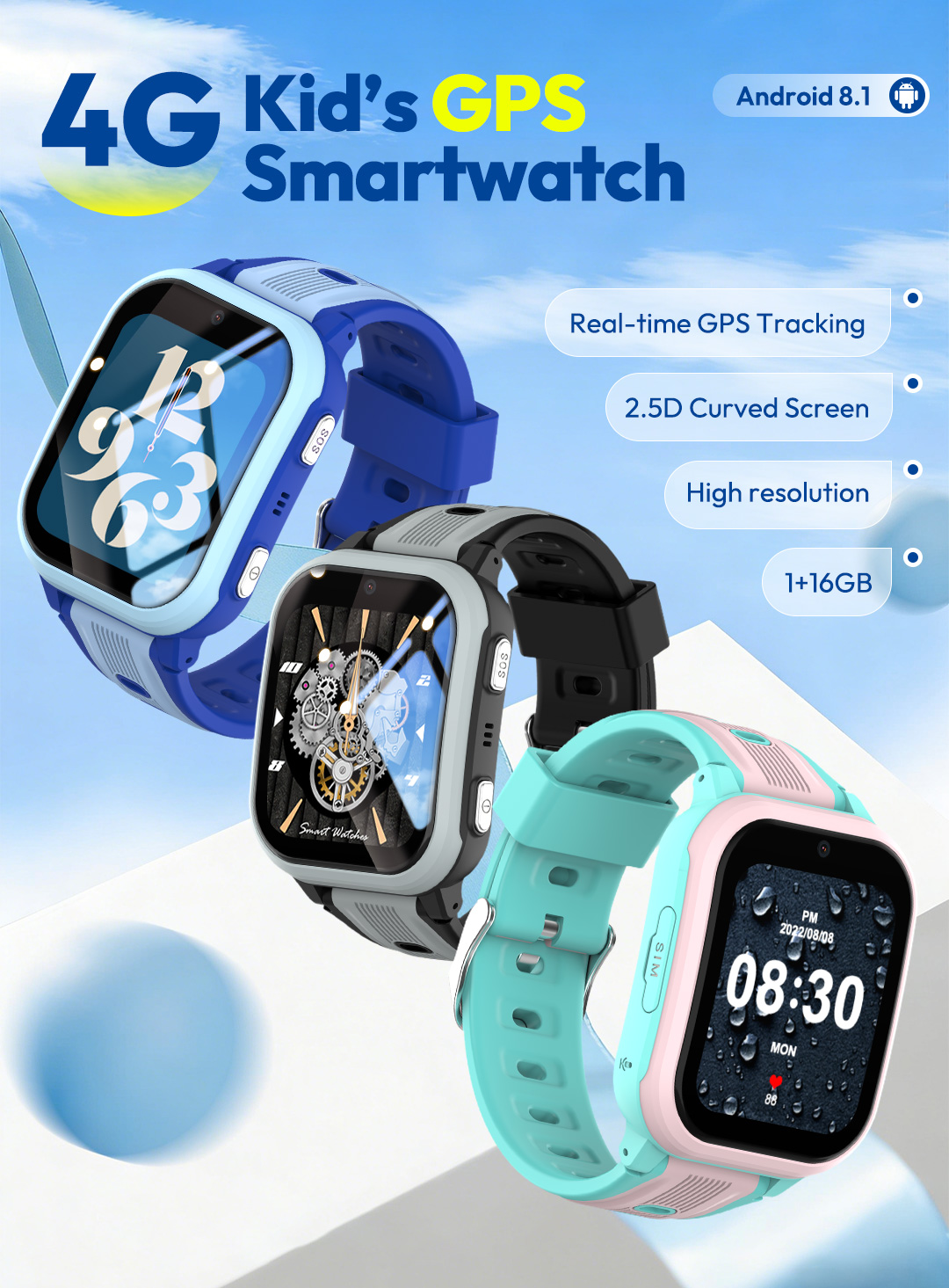 Smartwatch Watches Gift For Boys With Gps - Inteligentny zegarek KT41 - Zegarek dla