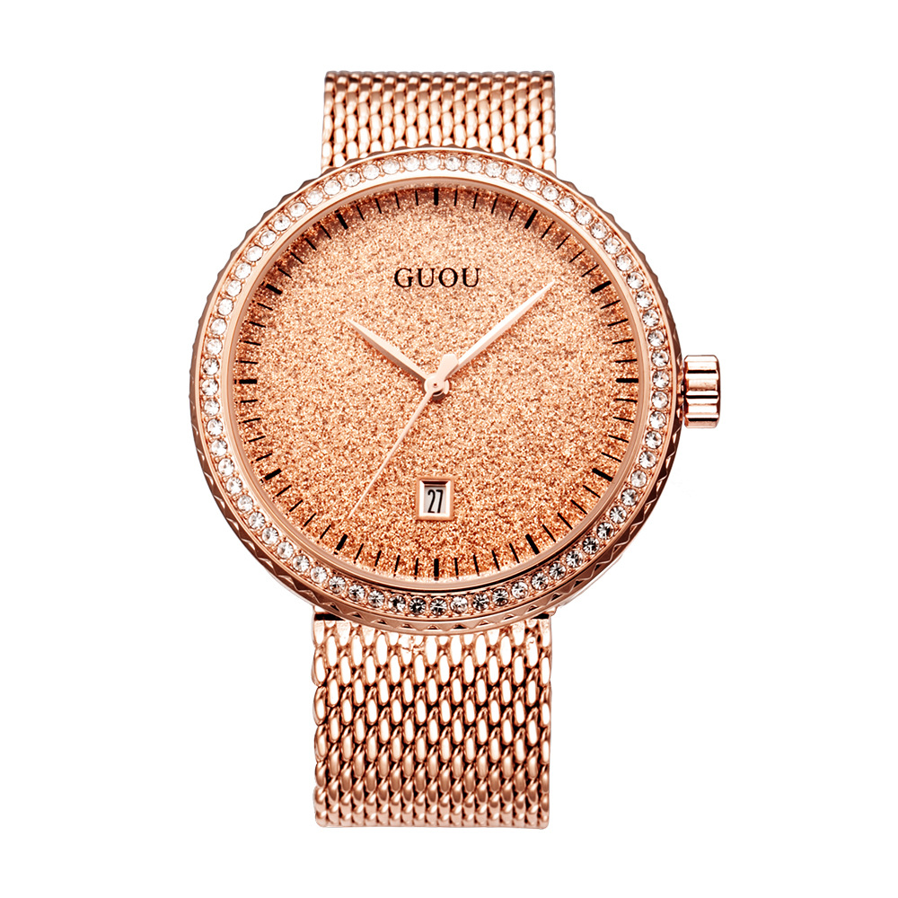 Moda Guou prosta siatka Retro  – Mesh Stainless Strap recenzja i cena