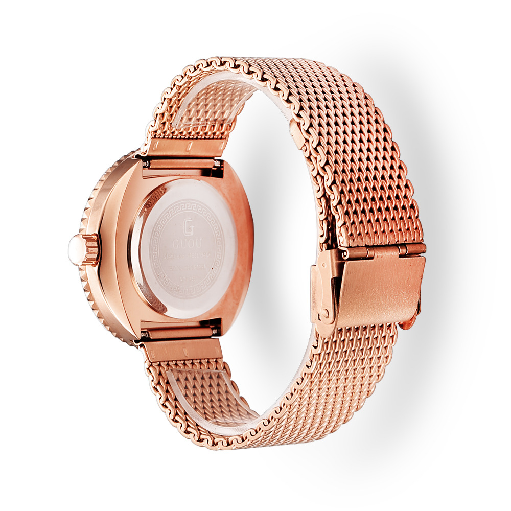 Moda Guou prosta siatka Retro  – Mesh Stainless Strap recenzja i cena