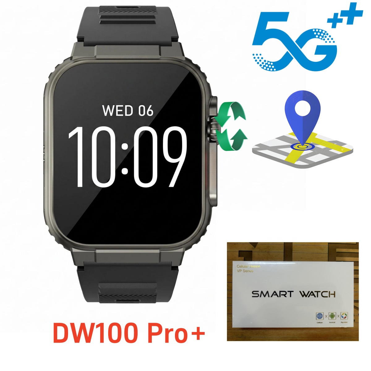 Smartwatch DW100 Pro plus z fu – Heart Rate Gps Watch recenzja i cena