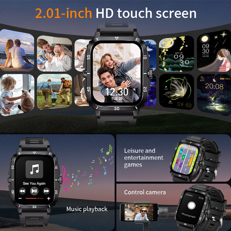 2.01 Inteligentny zegarek z ek – Smartwatch Latest Watches For Men recenzja i cena
