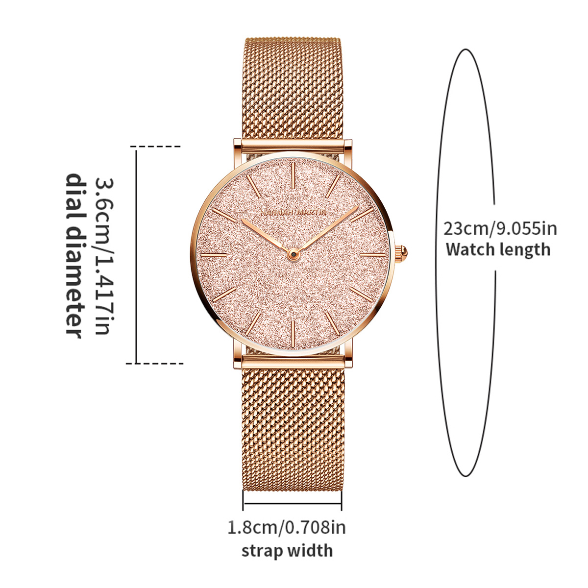 Hannah Martin Luksusowy damski – Mesh Stainless Strap recenzja i cena