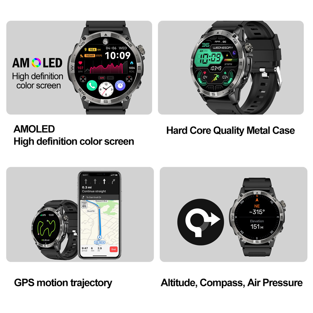 NORTH EDGE GPS sportowy inteli – Smartwatch Watches For Men With Gps recenzja i cena