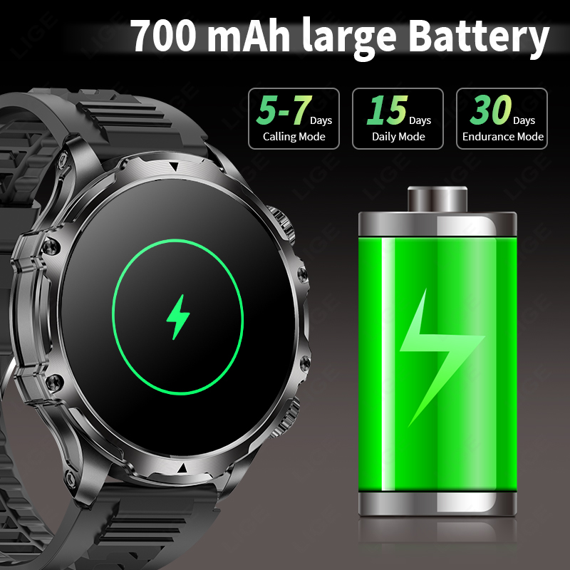 LIGE 700mah duża bateria latar – Smartwatch Latest Watches For Men recenzja i cena