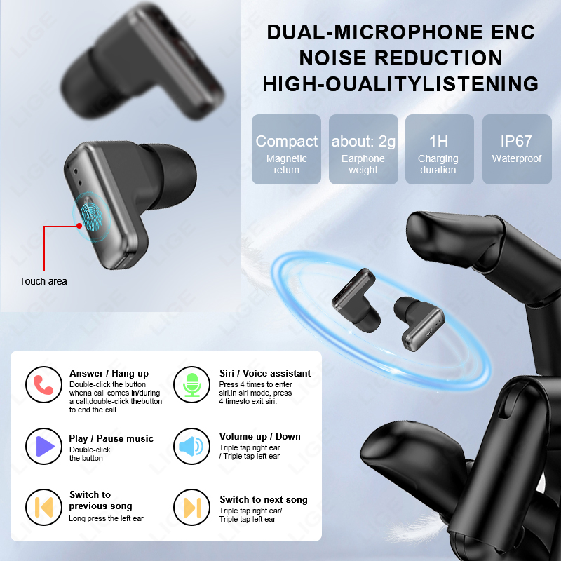 LIGE 2026 Nowe słuchawki TWS 2 – Smartwatch Noise Watches For Men recenzja i cena