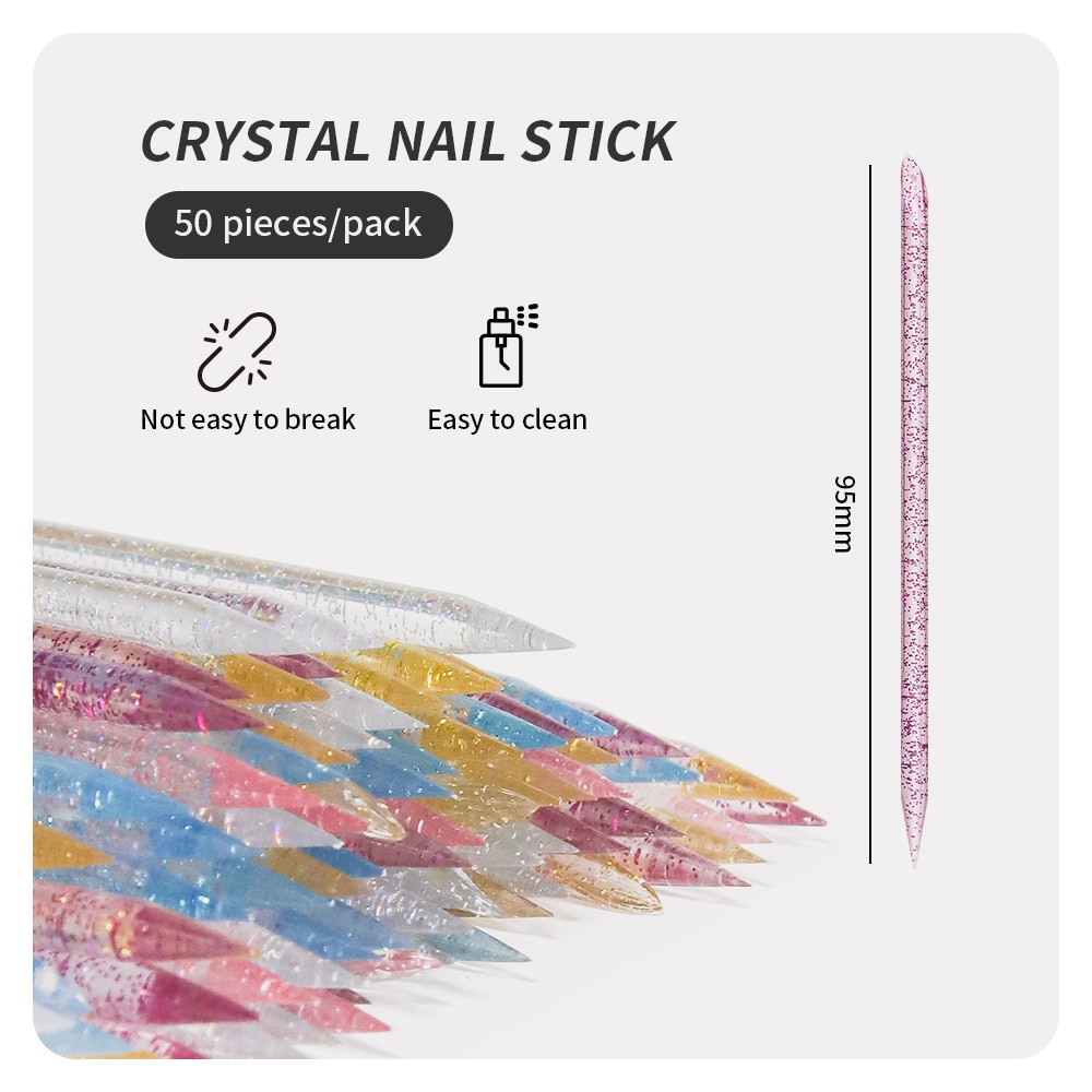 50 sztuk Nail Cuticle Pusher C – Crystal Press Tool recenzja i cena