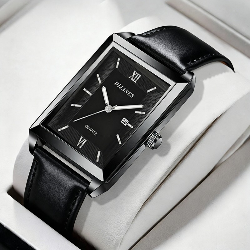 Męskie zegarki skórzane casual – Smartwatch Branded Watches For Men recenzja i cena