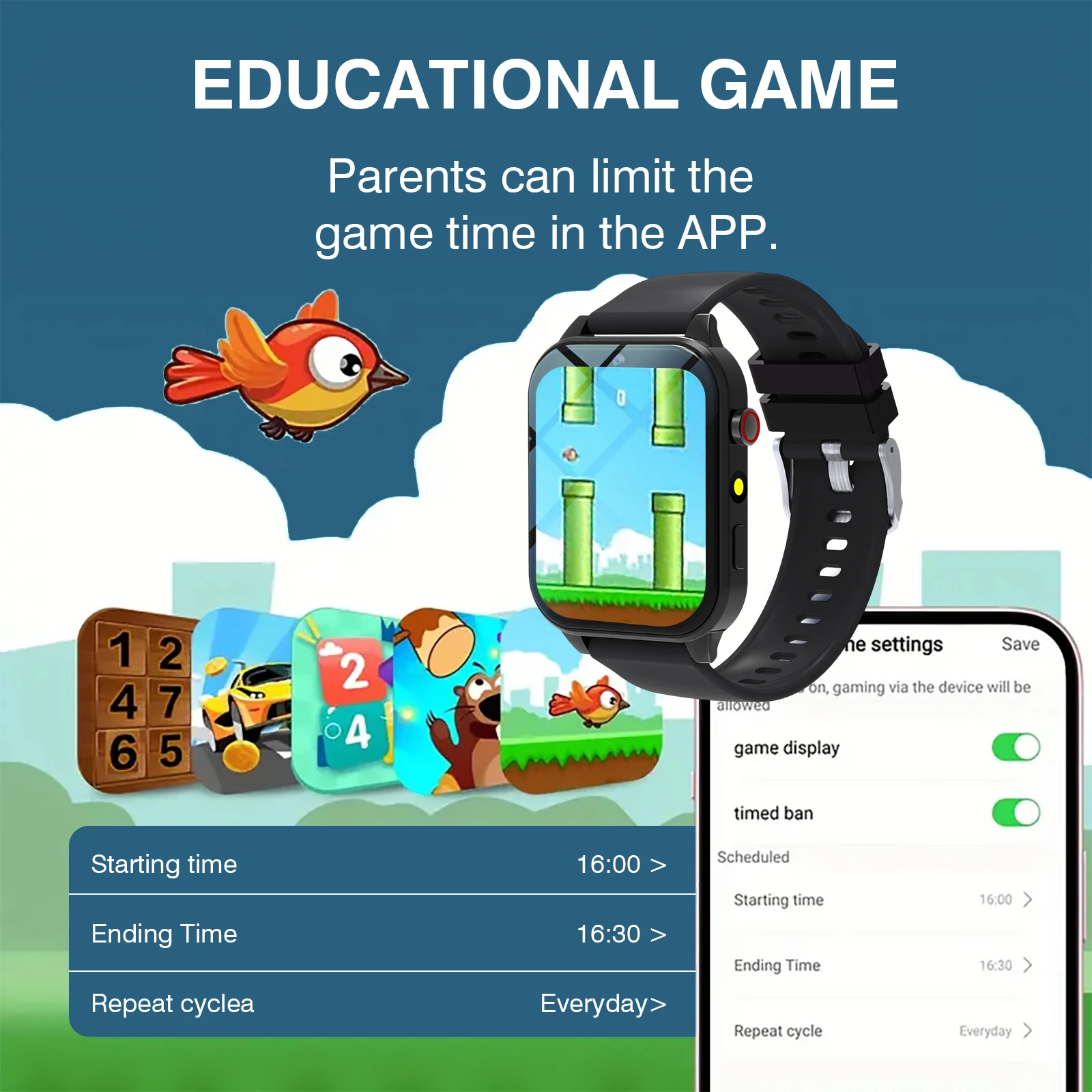 Smartwatch dla dzieci 18 gier  – Smartwatch Digital Watches For Kid Boy With Alarm recenzja i cena