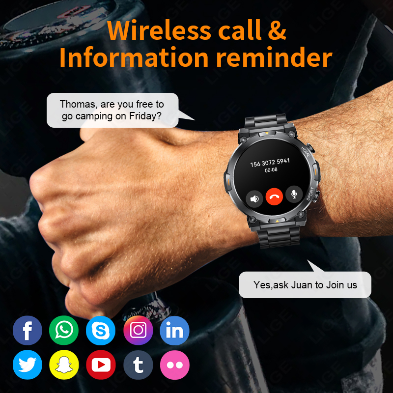 LIGE Smartwatch Sportowy Męski – Smartwatch Latest Watches For Men recenzja i cena