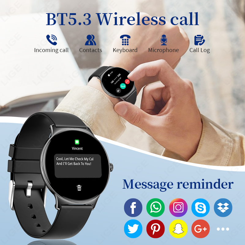 LIGE Ultracienki Modny Smartwa – Smartwatch Watches Gift For Women recenzja i cena